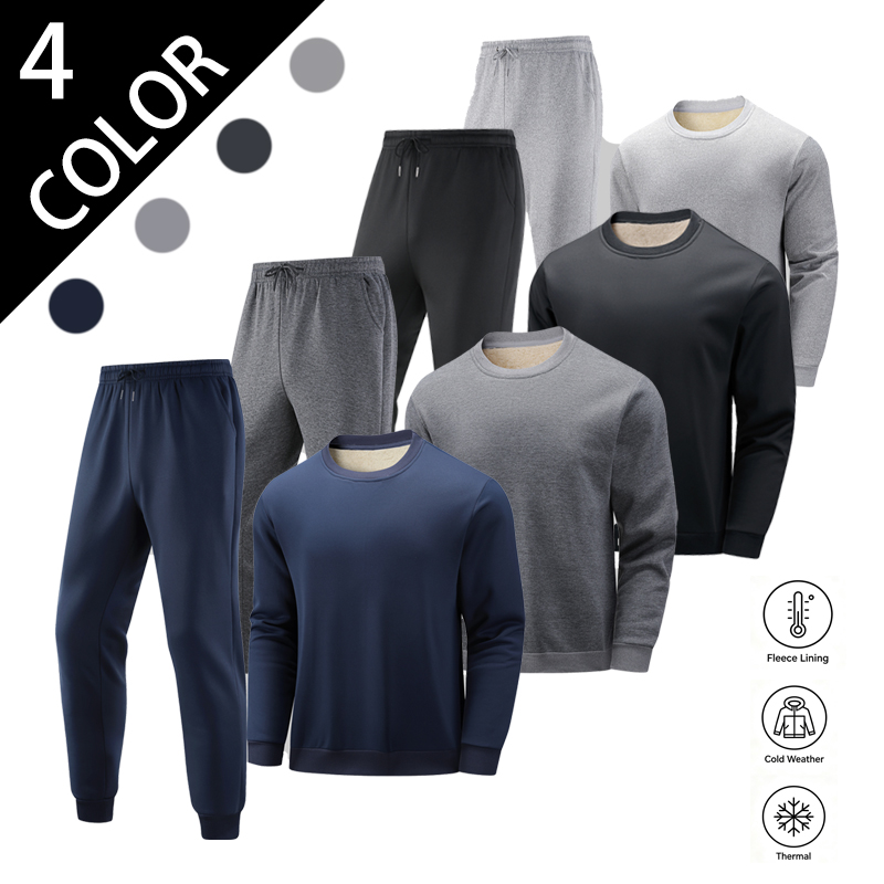 Joggers Pants - Herren-Freizeitanzug, langärmeliges Sweatshirt mit Rundhalsausschnitt und