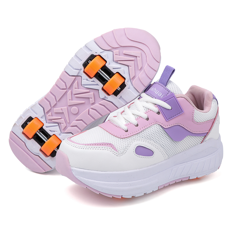 Running Shoes Women - Kinder-Rollschuhe mit 4 Rädern, abnehmbare Rollschuhe,
