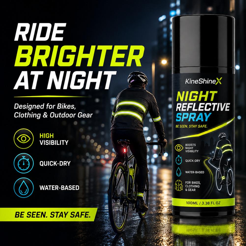 Running Visibility Gear - 100 ml Nachtreflektierendes Spray, hohe Sichtbarkeit,