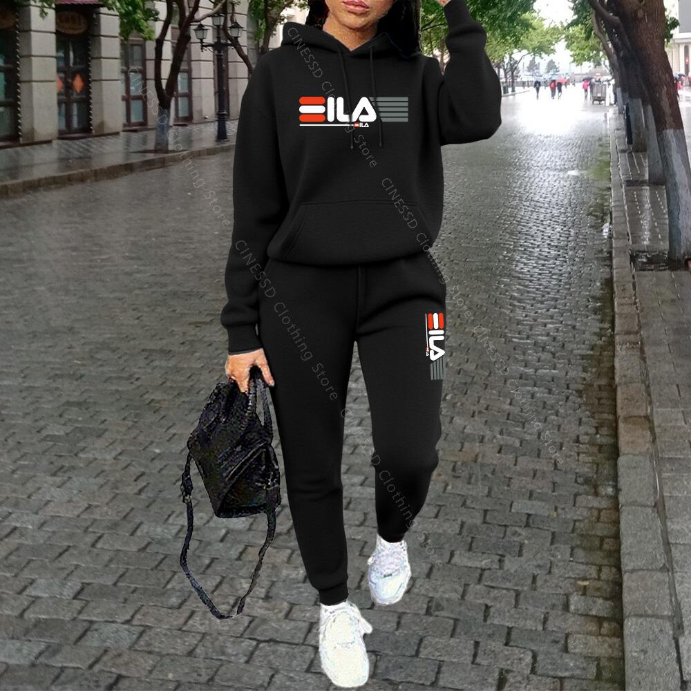 Joggers Pants - Damen 2-teiliger Urbaner Trainingsanzug, Hochwertiger Ästhetischer
