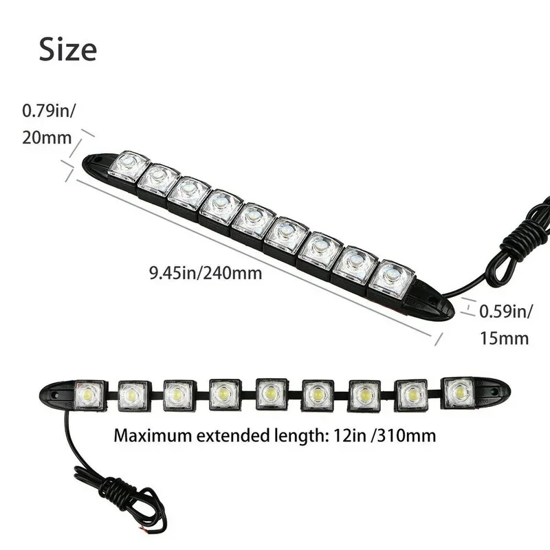 2 Stück 9 LED 12V Auto Tagfahr – Running Headlamp Bewertung und Preis